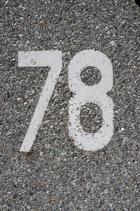 Free Parking Spot Number 78 Stock Photography