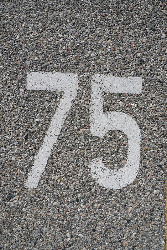 Free Parking Spot Number 75 Stock Photography
