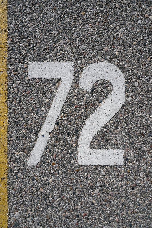 Free Parking Spot Number 72 Stock Photography