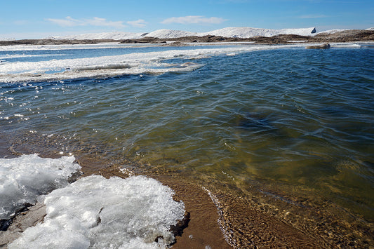 Free Shore Ice Meets Green Water Stock Photography