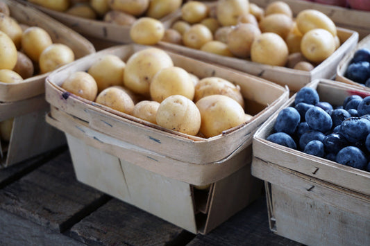 Free Baby Potatoes at Market Stock Photography
