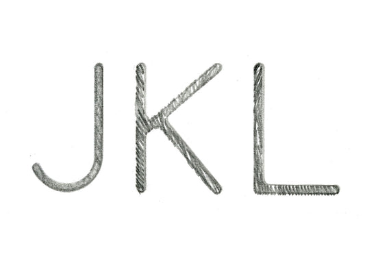 Free Pencil Sketch Letters JKL Stock Photography