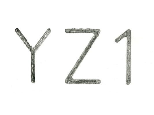 Free Pencil Sketch Letters YZ1 Stock Photography