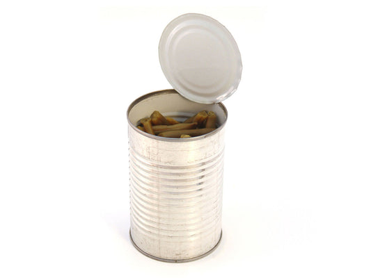 Free Open Can of Green Beans Stock Photography