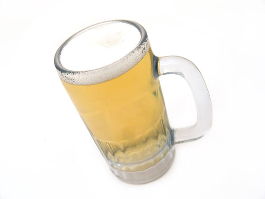 Free Beer Mug Upright on White Stock Photography
