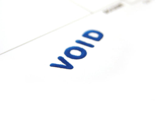 Free VOID Stamp on White Paper Stock Photography