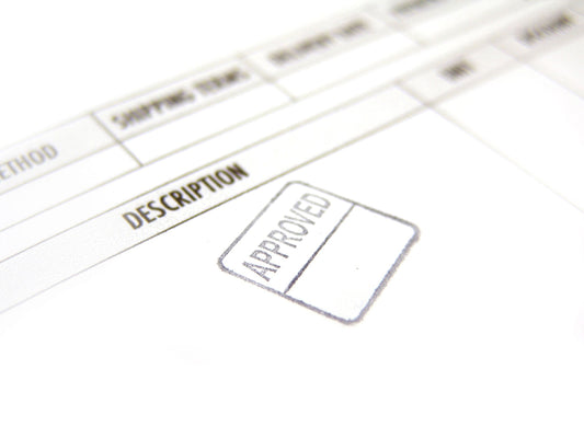 Free Approved Stamp on Invoice Stock Photography