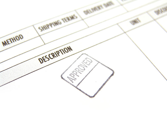 Free Stamped Approved Document Close-Up Stock Photography