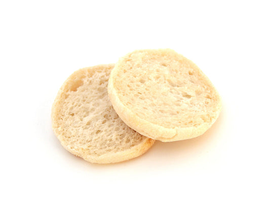 Free Open English Muffin Halves Stock Photography