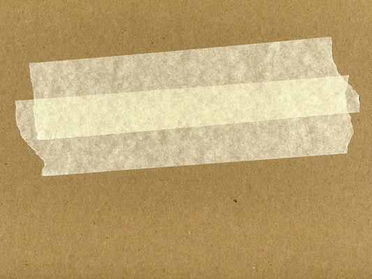 Free Two Pieces of White Masking Tape on Kraft Paper Stock Photography