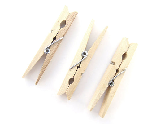 Free Wooden Clothespins in a Row Stock Photography