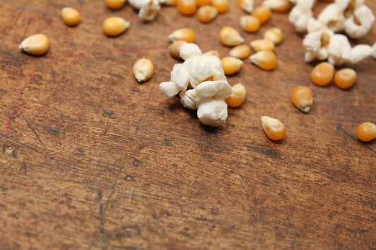 Free Popcorn Kernels and Popped Corn Stock Photography