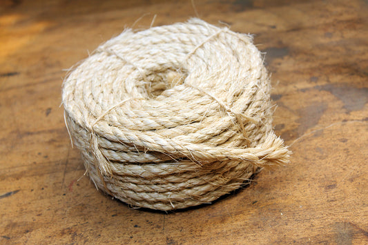 Free Coiled Natural Fiber Rope Stock Photography