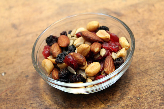 Free Bowl of Mixed Trail Mix Stock Photography
