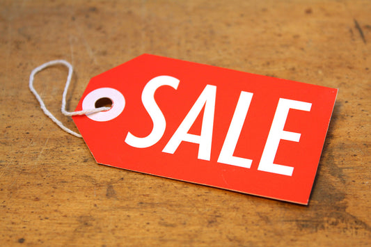 Free Red Sale Tag with String Stock Photography