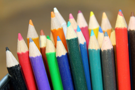 Free Colorful Pencils in a Holder Stock Photography